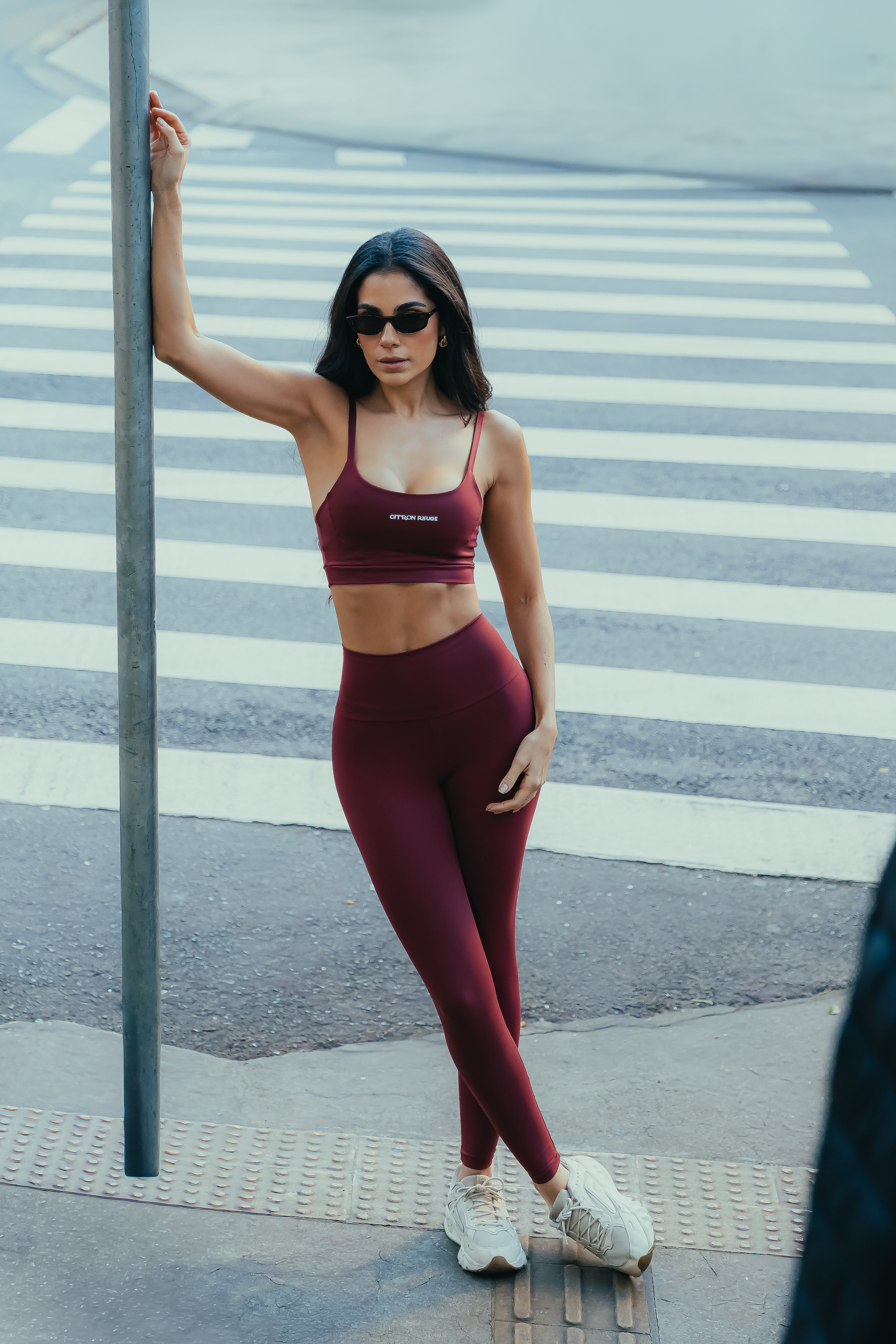 Calca Legging Vermelha com Bolso