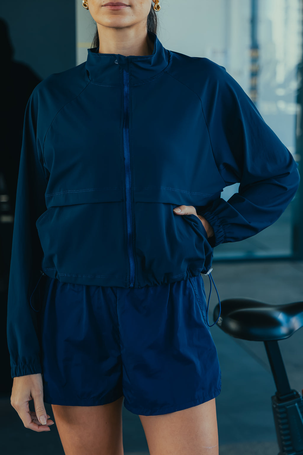 Jaqueta Corta Vento Azul Marinho